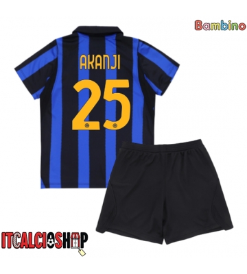 Inter Milan Manuel Akanji #25 Prima Maglia Bambino 2026-27 Manica Corta (+ Pantaloni corti)